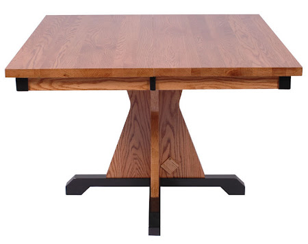 42" x 42" Huntington Table in Medium and Midnight Oak